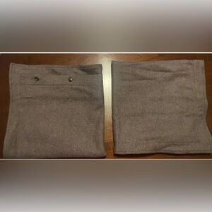 Ralph Lauren Great Compton Purple Wool Euro Shams ( Set of 2) - Excellent Cond.